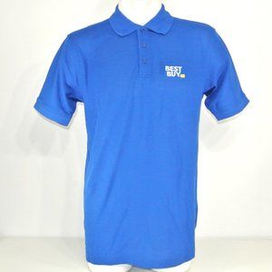 BEST BUY Electronics Store Employee Uniform Polo Shirt Blue NEW Size M Medium